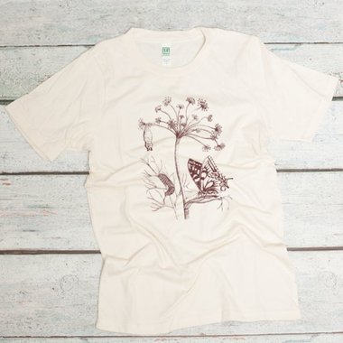 Botanical Print Unisex Organic Cotton Tee