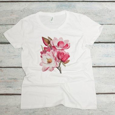 Magnolia Blossoms Women's Organic Cotton Tee