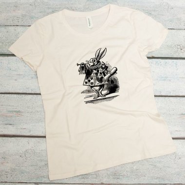 White Rabbit as a Herald Women's Organic Cotton Tee